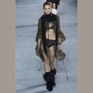 Hot bán đùi cao dài khởi động sexy kích thước lớn ngón chân nhọn Over-the-Đầu gối gót khởi động với ren-up đóng cửa cho mùa thu và mùa đông - Product Image 4