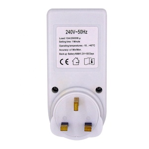 Mini Home LCD kỹ thuật số hẹn giờ chuyển đổi với Anh cắm lập trình và 13A Đánh giá hiện tại - Product Image 3
