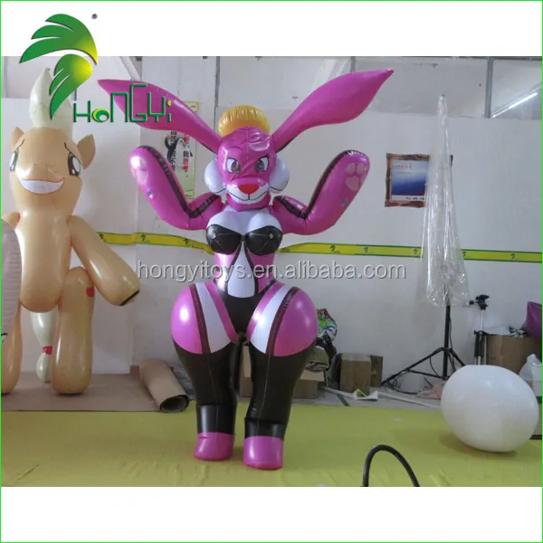 आकर्षक गर्म बेच नवीनतम लवली डबल पीवीसी परत सेक्सी Inflatable खरगोश लड़की SuitCostume
