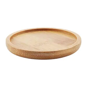 Бамбуковый круглый небольшой размер Бамбуковый Поднос Набор чашек и блюдца Декор для дома