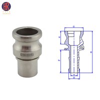 Accouplement rapide à bride en acier inoxydable Camlock