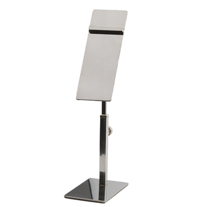 Présentoir de chaussures en métal argenté brillant de luxe pour magasin - Product Image 4
