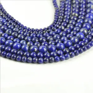 2019 website top sale wholesale lapis lazuli round gemstone beads jewelry