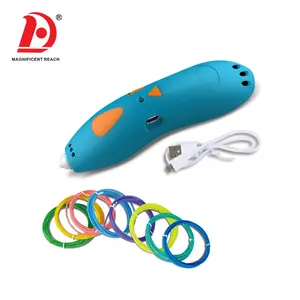 HUADA 2023 Russian Packing USB Line Charging Drawing Doodle Pen Toy 3D Printing Pen for Kids