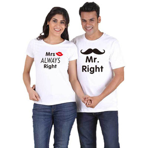 Hommes Femmes Chemise personnalisée Tenue de famille <span class=keywords><strong>T</strong></span>-shirts assortis pour couples - Product Image 2