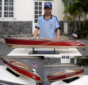 STAN ARTISANAT TORPILLE X GRAND BATEAU MODÈLE EN BOIS-ARTISANAT EN BOIS - Product Image 2