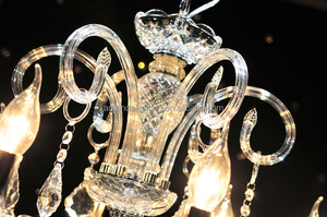 Lámpara de araña barroca Vintage <span class=keywords><strong>Bacarat</strong></span>, iluminación de cristal para decoración de centro de mesa de boda - Product Image 4