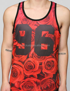 Camiseta sin Mangas para Hombre con Impresión Digital Personalizada por Sublimación - Servicio OEM 100% Poliéster de Secado Rápido - Product Image 1