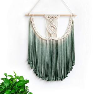 Tinto a forma di luna macramè appeso a <span class=keywords><strong>parete</strong></span> in diversi colori 100% cotone organico Design moderno fatto a mano - Product Image 3