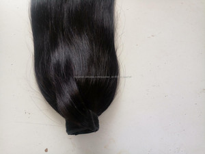 Compras en línea <span class=keywords><strong>de</strong></span> cabello humano peruano clip en cordón <span class=keywords><strong>Cola</strong></span> <span class=keywords><strong>de</strong></span> <span class=keywords><strong>Caballo</strong></span> pelo virginal recto sedoso clip en pelo - Product Image 4