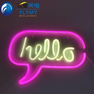 Alibaba amazon ebay mayor festivo y fiesta china fábrica suministra decoración personalizada batería powered luz de neón Hola - Product Image 1