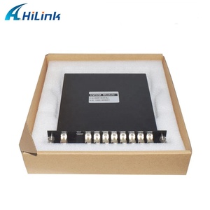(נמכר זוגות Demux + MUX) סיבים אופטי מרבב DWDM Demux/MUX 1X8 LC/UPC, c21-C28 יחיד סיבי LGX/ABS תיבה
