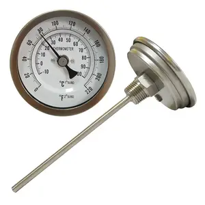 Stainless Steel Analogue Brew Thermometer Bimetal