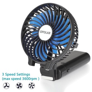 OPOLAR แบตเตอรี่แบบพกพาดำเนินการมือถือส่วนบุคคล <span class=keywords><strong>USB</strong></span> <span class=keywords><strong>พัดลม</strong></span>ตั้งโต๊ะที่มี5200mA ธนาคารอำนาจ - Product Image 3