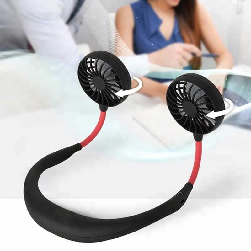 Hang on Neck Mini portable Fan with USB Rechargeable for Traveling Outdoor Office