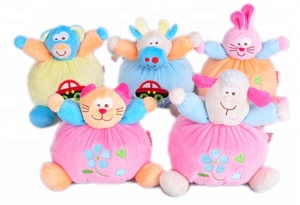 Prezzo di fabbrica all'ingrosso Del Bambino peluche animale del fumetto infantile culla appendere giocattoli con morbido musicale per il Bambino trolley - Product Image 4