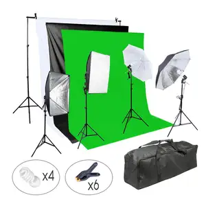 Kit de iluminación de fondo de estudio completo paño de fondo de estudio fotográfico para estudio fotográfico