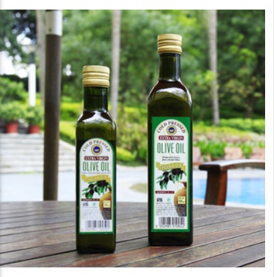 750ml 25oz square olive oil glass bottle with metal lid brown/dark green marasca wholesale