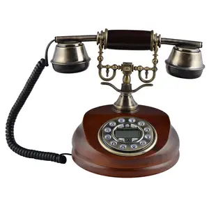 <strong>Old</strong> Fashion Antique Wood Desk <strong>Telephone</strong> Vintage wooden Home Decor <strong>Telephone</strong> For Gift - Product Image 1