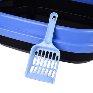 Semi closed plastic environmental petty cat litter box toilet flushing with Scoop - Product Image 6