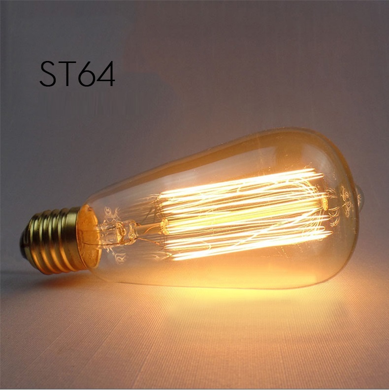 Fabricant Rétro Lumière ST64 G80 G95 G125 T30 E26 E27 B22 25w 40w 60w Décoratif En Verre Vintage À Incandescence Edison ampoule