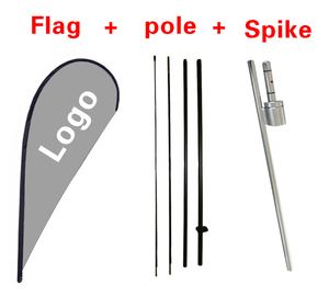 "Todo color tear drop flag advertising sign sheet flag pole and peak - Product Image 5