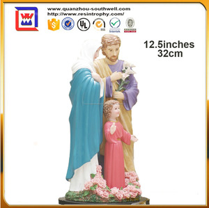 12.5 pulgadas <span class=keywords><strong>sagrada</strong></span> <span class=keywords><strong>familia</strong></span> jesús cristo maría Joseph estatua figura de resina religiosa - Product Image 2