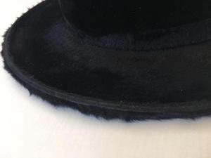 Chapeau Fedora rétro noir <span class=keywords><strong>Borsalino</strong></span> pour hommes, cheveux longs, fourrure de lapin brossée, style de personnage pour les fêtes - Product Image 4