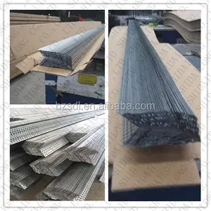 Drywall sistema de parede de placa de metal, ângulo de contas/canto 90 graus placa de aço externa galvanizada perfurada shidailong