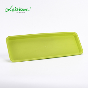 Pot de fleurs rectangulaire en plastique, motif de gravure, pour loisirs, bon marché, avec plateau, 50 cm - Product Image 6