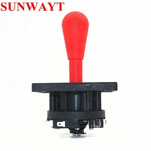 New American Style Joystick Arcade Rocker 4 Way 8 Way HAPP Style Joystick Red Yellow Blue Green Black and White Top Ball - Product Image 5