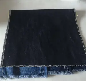 Tissu denim en viscose 100% coton, avec élastique, couleur bleu foncé, pour jeans