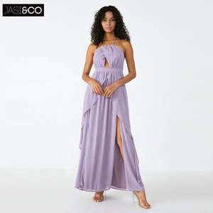 Púrpura dividir Halter <span class=keywords><strong>vestido</strong></span> <span class=keywords><strong>de</strong></span> baile desnudo hombro fuga a péndulo <span class=keywords><strong>vestido</strong></span> - Product Image 6