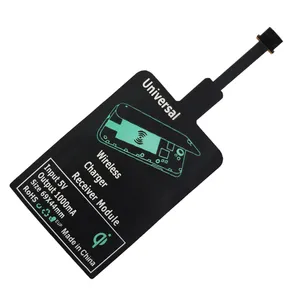 Receptor de cargador inalámbrico Qi para Samsung S7 S8, adaptador inalámbrico para teléfono Android, carga Ti Coil