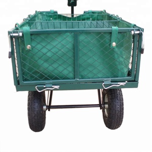 Chariot de jardin domestique à 4 roues en acier Chariot facile à tirer - Product Image 3