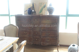 tiếng Pháp cổ bằng gỗ tủ cũ cổ điển đồ nội thất gỗ rắn tủ với ngăn kéo - Product Image 2