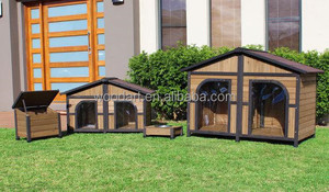 בית סוג גדול עץ כפול דלתות מלונה בית - Product Image 3