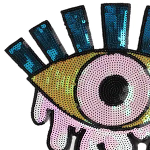 Gli occhi Degli Animali personalizzato Patch di Paillettes Cucire Per Abbigliamento