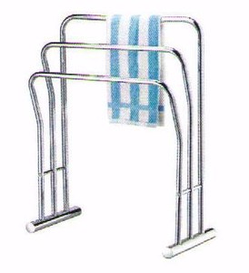 Cross shape 2 rail <b>standing</b> hotel <b>towel</b> racks - Product Image 5