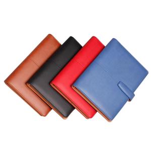 Promotion Custom A5 Business Loose Leaf Notebook Refillable Pu <strong>Leather</strong> <strong>Notepad</strong> with Pen Holder 6 Rings Binder Planner Journal - Product Image 4