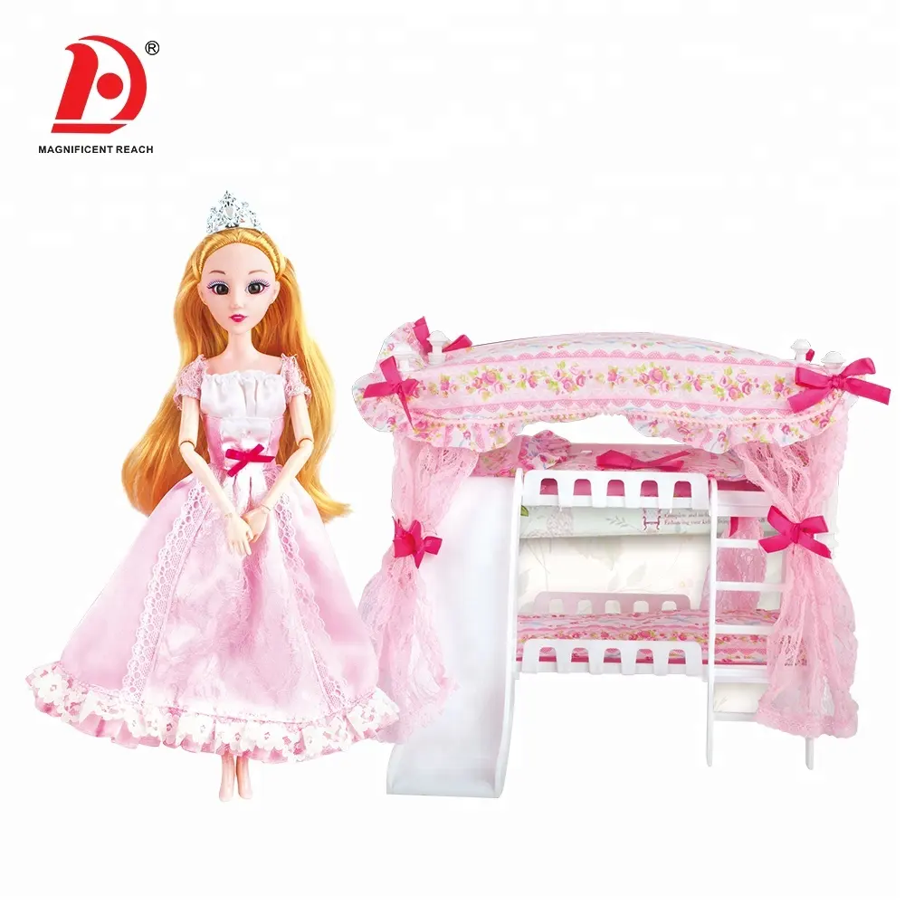 HUADA 2023 Wholesale EN71 11.5 Princess Girl Doll with Doll House & Furniture for Children's Gift