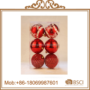 Bola de <span class=keywords><strong>Navidad</strong></span> de Plástico Pintada de Rojo Brillante y Mate de 6 cm - Product Image 4
