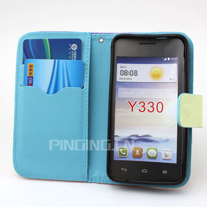 Pequeño MOQ impresa moda venta al por mayor soporte de la carpeta del tirón del cuero contraportada para <span class=keywords><strong>Huawei</strong></span> Acend Y330 - Product Image 4