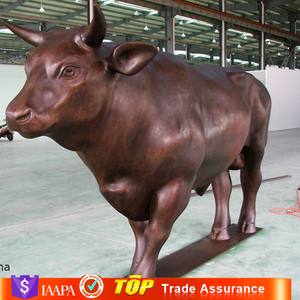 <span class=keywords><strong>Jardin</strong></span> paysage <span class=keywords><strong>conception</strong></span> cuivre Réaliste vie taille bull statue pour vente - Product Image 3