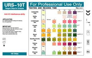 Urine Glucose Test Strip Urine Test Strips 10 Parameters Nitrite PH Protein Blood Ketone Glucose......URS-10T