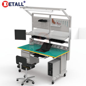 Table de travail avec loupe pour <span class=keywords><strong>technicien</strong></span> dentaire, en métal et en bois, pour l'ingénierie électrique, la réparation d'ordinateurs ESD, le travail du bois - Product Image 4