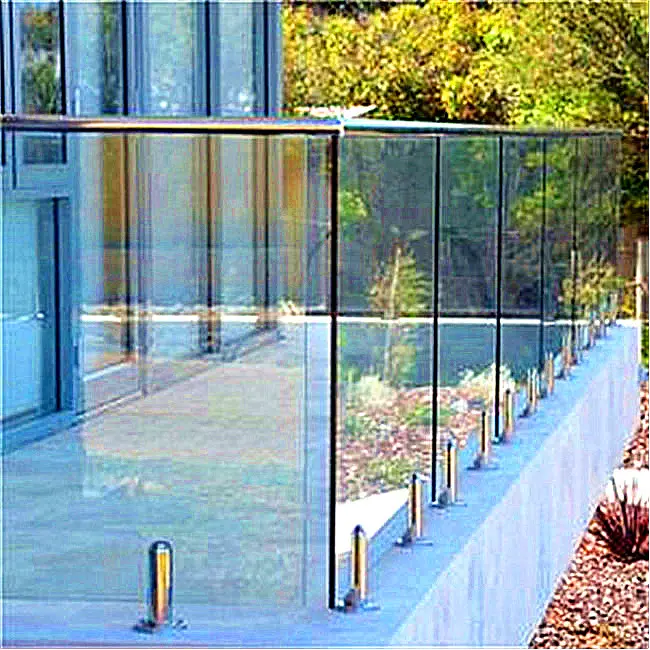 Schwimmbad Glas Zapfen Geländer/Runde Reibung Glas Balustrade Zapfen