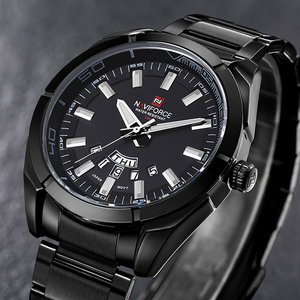 <span class=keywords><strong>NAVIFORCE</strong></span> <span class=keywords><strong>9038</strong></span> reloj de marca de lujo reloj de cuarzo impermeable relojes deportivos de acero completo negro relogio masculino - Product Image 6