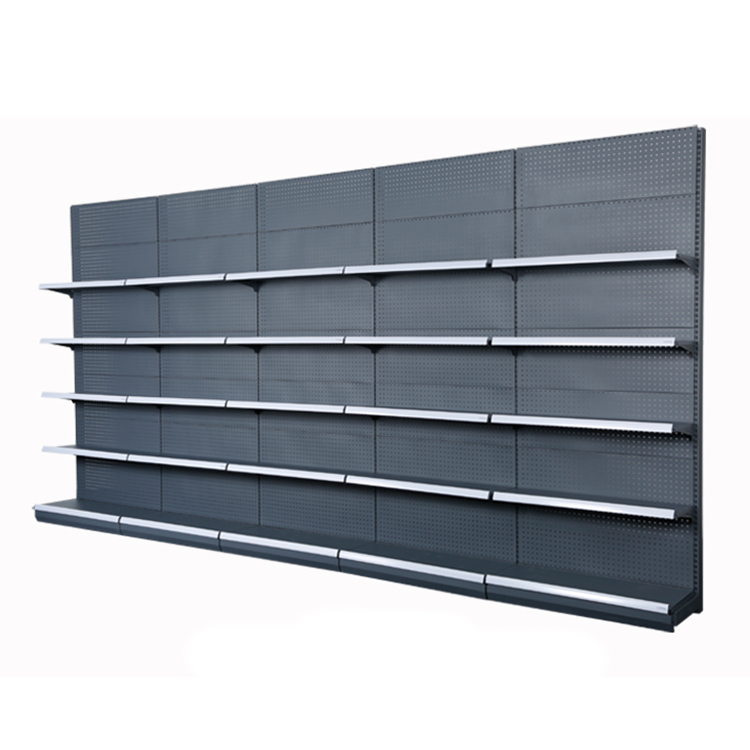 Customized Hot Selling Metal Display Shelf Supermarket Pegboard Display Stand Display Rack Gondola for Snacks — view 2