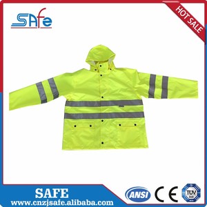 सुरक्षा चिंतनशील रेनकोट फ्लोरोसेंट ग्रीन चिंतनशील रेनकोट सुरक्षा jacketwork कपड़े - Product Image 3